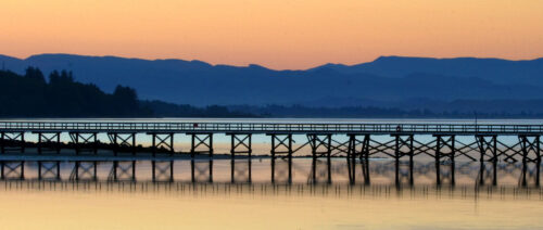 bridge sunset