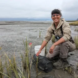 woman specimen collection marsh