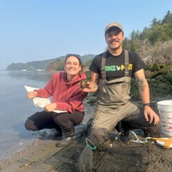 taking data on green crab with smiles