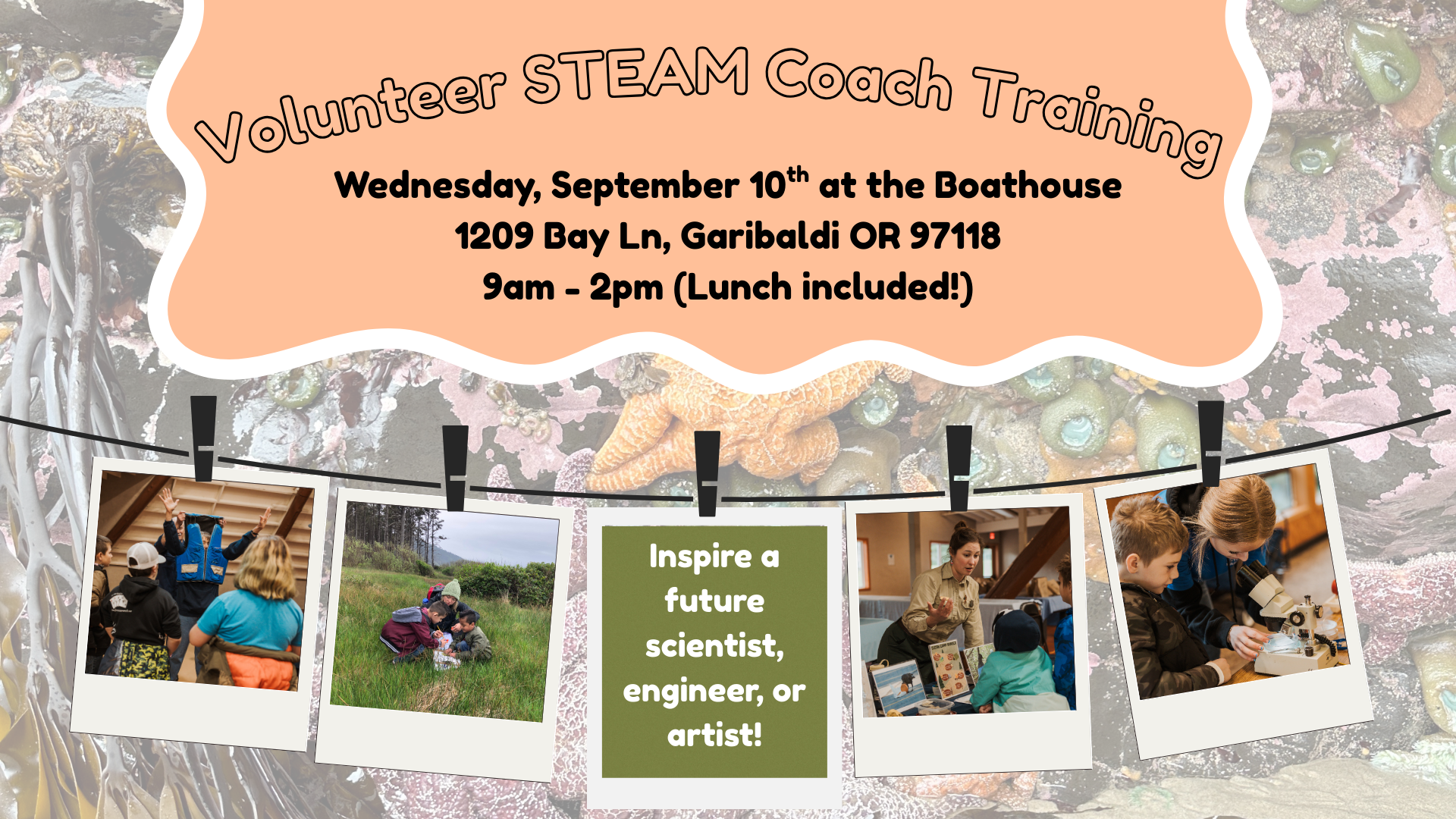 Volunteer Coach STEAM eventbrite cover