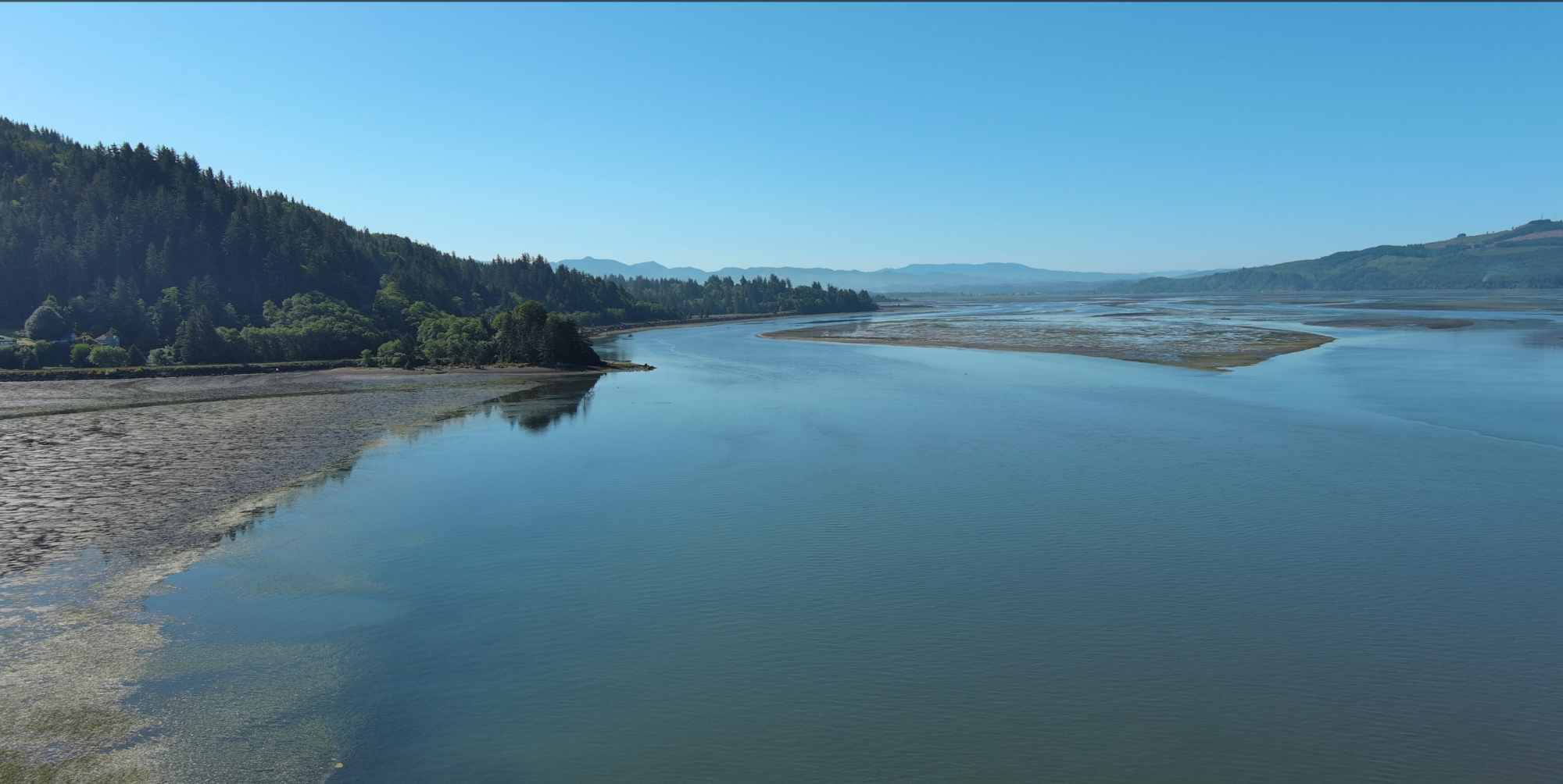 tillamook bay drone looking south